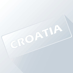 Fototapeta premium Croatia unique button