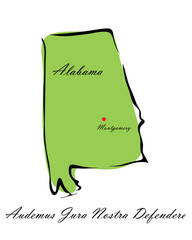 50 states of America. State of Alabama