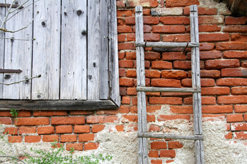bricks and ladder