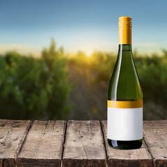 Fototapeta premium Wine. Bottle of red wine (clipping path included)