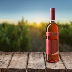 Fototapeta premium Wine Bottle. Red Wine XXL