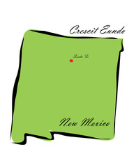 50 states of America. State of New Mexico