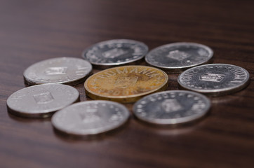 Romanian coins. Money. Currency