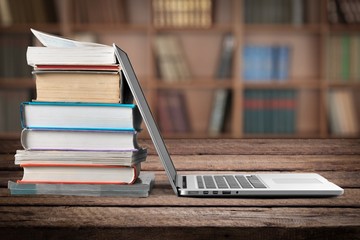 Book. Books and laptop