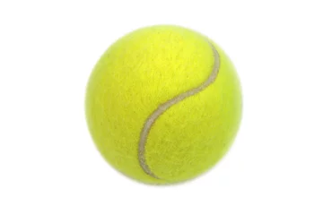Zelfklevend Fotobehang Tennisbal geïsoleerd op een witte achtergrond. © Hayati Kayhan