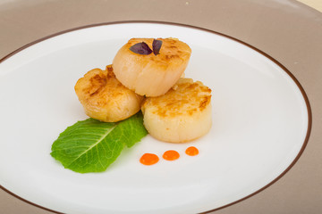 Grilled scallops