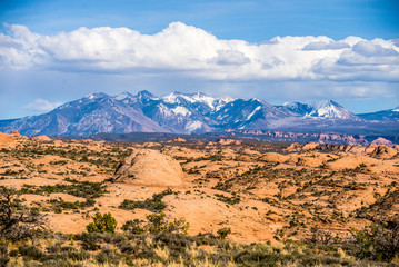 Naklejka premium canyon badlands and colorado rockies lanadscape