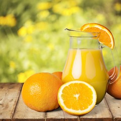 Juice. Oranges, Juice and Leafs