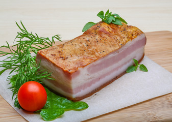 Raw bacon