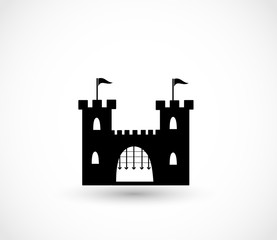 Castle icon vector