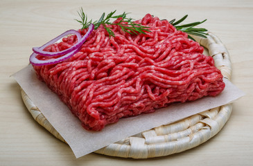 Raw beef minced meat