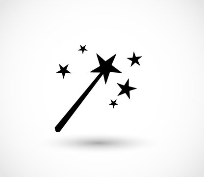 Magic wand icon vector