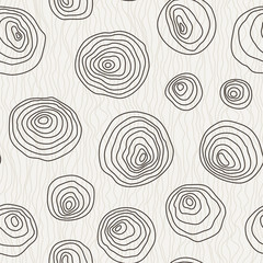 Vector seamless pattern of the curves circles