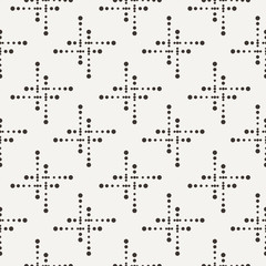 Vector seamless geometric pattern of dots of different sizes