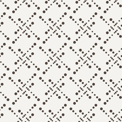 Vector seamless geometric pattern of dots of different sizes