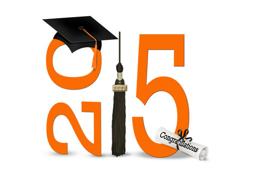 orange and black for 2015 graduation