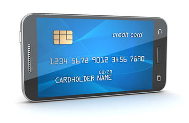 Smartphone with creditcard screen