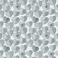 Fun seamless love heart background