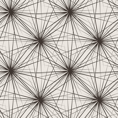 Vector seamless pattern of stars with very long rays