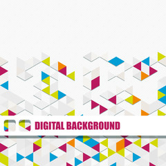 Vector background of different color triangles
