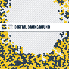 Vector background of different color hexagons