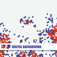 Vector background of different color hexagons