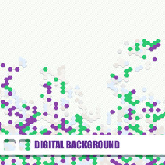 Vector background of different color hexagons