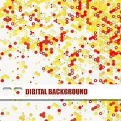 Vector background of different color hexagons
