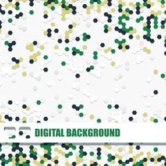Vector background of different color hexagons