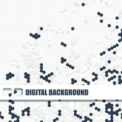 Vector background of different color hexagons