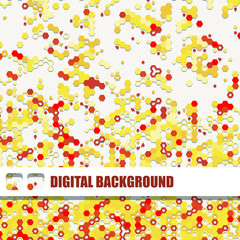Vector background of different color hexagons