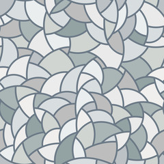 Vector seamless mosaic pattern of polygonal elements
