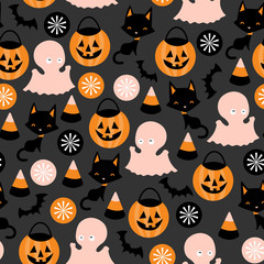 Trick Or Treat Seamless Pattern Background