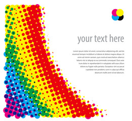 Rasterized (CMYK) halftone dotty background