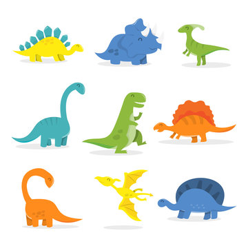 Happy Cartoon Dinosaur Set