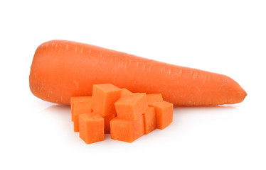 fresh carrots isolated on a  white background