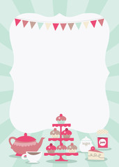 Retro Tea Party copy space