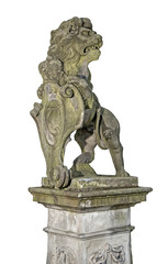 Gl&uuml;cksburg, town in Germany, Lion sculpture out of stone
