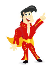 Cartoon Las Vegas Performer