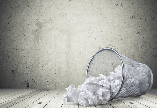 Garbage. Office: Wastepaper Basket Tumbled