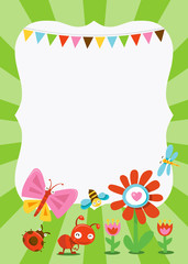 Happy Sweet Garden Bugs copy space