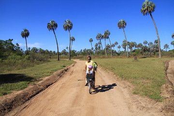 Radtour im Nationalpark El Palmar (Argentinien)