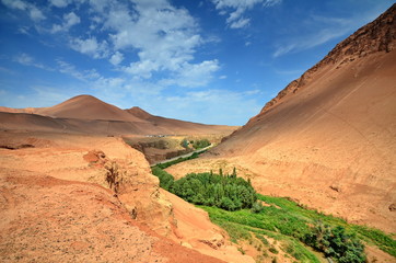 Xinjiang Flaming Mountains Valley