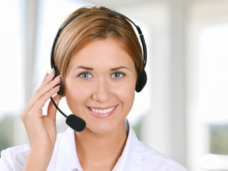 Call Center. Perfect customer support. Switchboard Operator