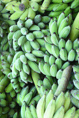 Heap of green banana.