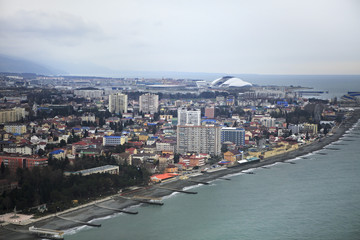 Fototapeta na wymiar Olympic Park on the Black Sea coast.