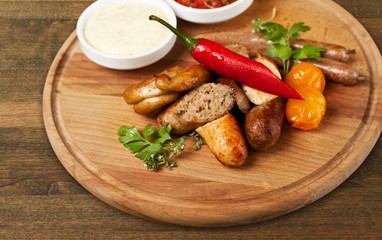 German. Sausage with cabbage