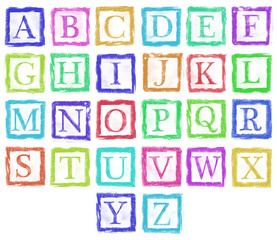 alphabet metal stamp letters single color