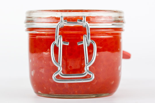 Red Caviar In The Jar