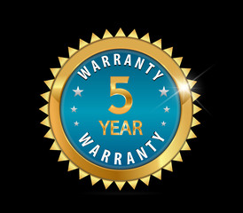 golden blue metallic 11 year, 11 year warranty badge